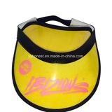 Custom Fashion Cheap Yellow PVC Sun Visor Hat