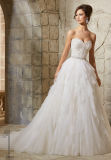 2016 Organza Lace A-Line Bridal Wedding Dresses Wd5366