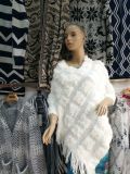 2017 Fall Hot-Fix Fashion Womens Round Neck Poncho Tops Knitting Sweater Coat Cloak Drops