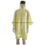 Fashionable Yellow Plastic Raincoat/Used in Outdoor Activities