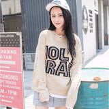 Latest Design Women Hairy Pullover Nice Embroidered Ladies Fashion Sweater