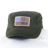 Washed Olive Military Caps with Embroidery Patch