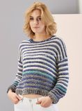 Ladies Knitted Round Neck Long Sleeve Sweater with Softer Handfeel (2017-118)