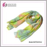 Ladies Elegant Flower Pattern Voile Scarf (SNTFQ1016)