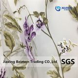 Purple Flowers Burnt-out Organza for Women's Dress, 65%Rayon