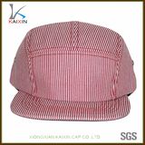 Custom Blank Plain Stripe 5 Panel Hat for Children