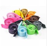 Wholesale Fashion Skinny Plain Color Polyester Silk Men's Tie (WH04)