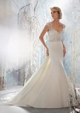 Embroidery Mermaid Wedding Dresses (WMA3046)