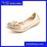 Buttfly Rhinestone Flat Shoes for Lady