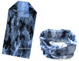 Factory Produce Customized Camouflage Grey Polyester Seamless Neck Tube Scarf