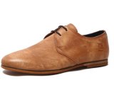 Beige Loafer Slip on Formal Leather Shoes for Men