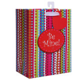 3D Craft Paper Bags for Valentine with Glister Powder