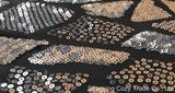 New Style Black Silver Sequins Embroidery with Invisible Nylon Thread