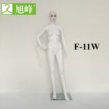 Tall Female Egg Head Manikin Standing White Mannequin