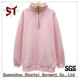 Custom Fashion Collar Half Zipper Leisure Hoody for Women