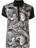 Factory Women's Front Printed Polo Shirt