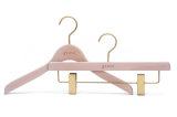 White Color Beech Wooden Coat Hanger for Clothes