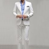 White Color Men Party Suit for Wedding