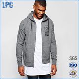 Young Style Custom CVC Fabric Printed Long Sleeve Hoodies with Zipper