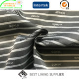 100% Polyester Two Tone Men's Suit and Jacket Stripe with Logo Lining Fabric China Manufacturer