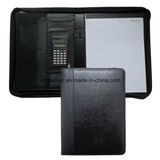 Office Supply Zipper PU Leather Conference Folder Agenda