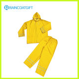 Yellow PVC Polyester Reflective Safety Rainwear (RPP-049)
