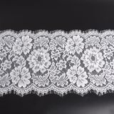 White Floral Trimming Lace Knitting Wedding Dress Lace