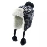 POM POM Beanie Hat Jacquard Knitted Hat