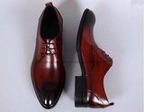 Burnished Leather Italian Style Party Wear Men Dress Wedding Shoes