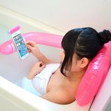 PVC Inflatable Bath Pillow with Mobilephone Case