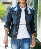 Spring and Autumn Men Slim Retro Denim Jacket