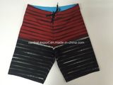 Oeko-Tex Flat Waist Polyester Striped Men Board Short Swimwear