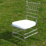 Clear Resin Tiffany Chair with Cushion