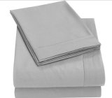 Luxury 1800tc Series Brushed Microfiber Fitted Bed Sheet in Solid Colors