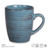 12oz Ceramic Mug with Brown Brush Classical Cheap Price