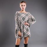 Women's Oversize Printing Knitted Sweater Long Sleeve Round Neck Pullover