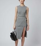 Women Fashion OEM Sweater Dress with Split