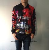 Quick-Drying Microfiber Fishing Polo Shirt with Custom Sublimation Print