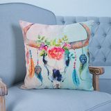 Digital Print Decorative Cushion/Pillow with Ikat Geometric Pattern (MX-14C/D/E/F)