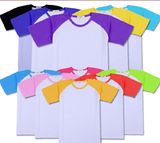 Fashion Contrast Custom Cotton Plain Advertising T Shirt