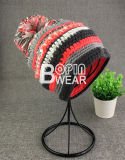 Handmade Fashion 100% Acrylic Knit Beanie Hat with Cuff