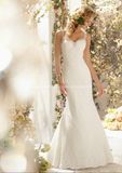 Embroidary Bead Lace Bridal Gown Backless Wedding Dress