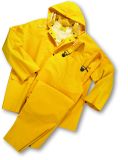 Customize Waterproof PVC Polyester Yellow Rain Suit for Men Women
