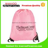 Promotional Custom Pink Drawstring Polyester Outdoor Sport Backpack