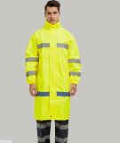Hooded Relfective Nylon Oxford Police Raincoat
