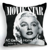 Elegant Square Marilyn Monroe Design Decor Fabric Cushion W/Filling