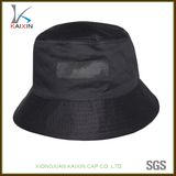 Custom Double Sides Black Bucket Hat with Woven Label