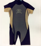 Short Neoprene Surfing Wetsuit with Nylon Fabric (HX15S77)
