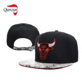 Bufflo Embroidery Fitted Flat Brim Baseball Hats