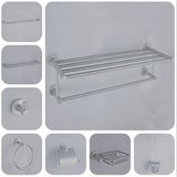 Latest Space Aluminum Bathroom Accessories with Six Set (SD)